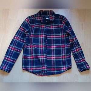 The Children's Place Holiday Plaid Button Down Shirt 7/8Y